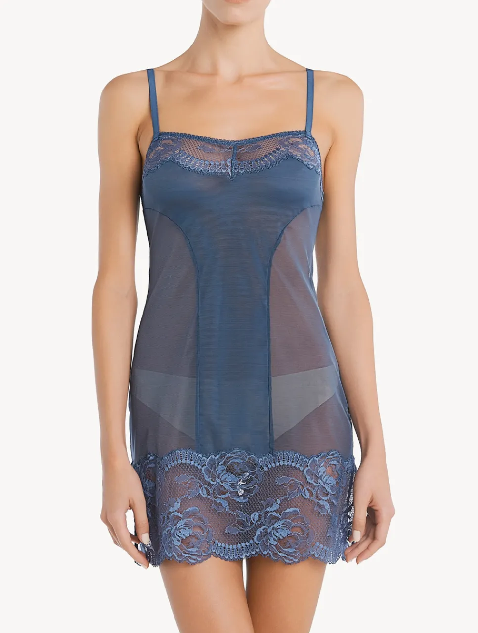 La Perla Dark Lace Slip< Slips & Dresses