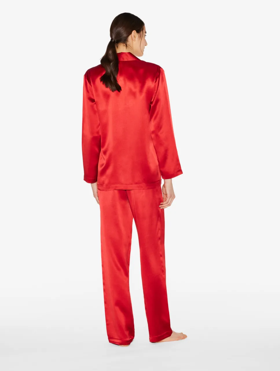 La Perla Garnet Silk Pajama Set< Pajamas|Silk Sleepwear