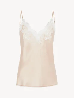 La Perla Halo Silk Satin Camisole With Frastaglio< Camisoles|Silk Sleepwear