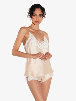 La Perla Halo Silk Satin Camisole With Frastaglio< Camisoles|Silk Sleepwear