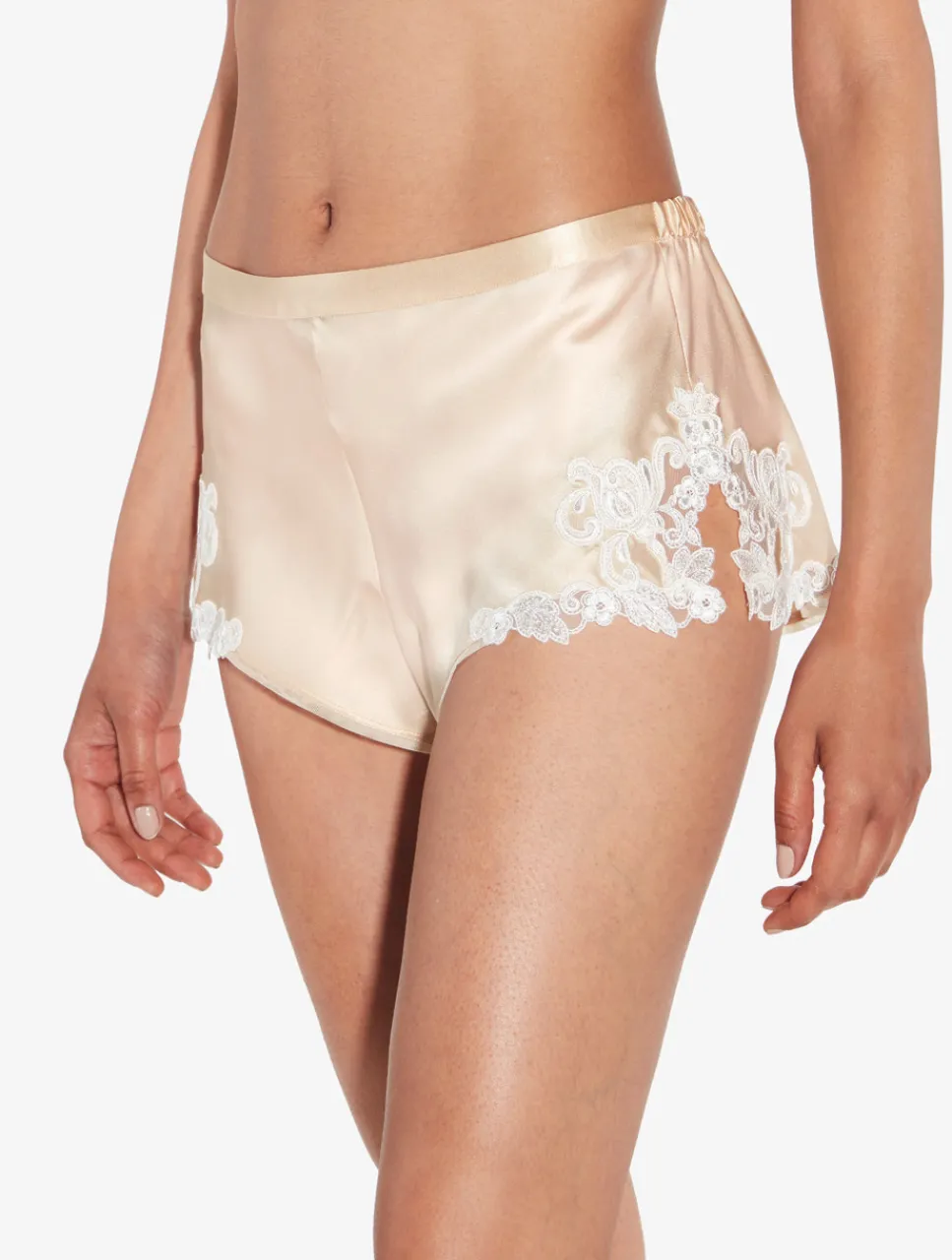 La Perla Halo Silk Sleep Shorts With Frastaglio< Pajamas|Sleep Shorts & Trousers