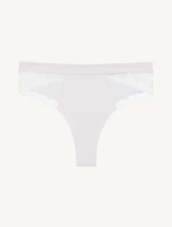 La Perla High Waisted Briefs In Lys With Embroidered Tulle< High-Waist
