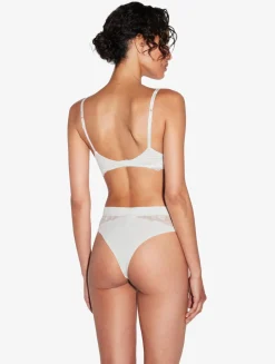 La Perla High Waisted Briefs In Lys With Embroidered Tulle< High-Waist