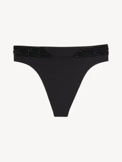 La Perla High-Waisted Brazilian Bikini Brief In With Beading< Bikinis