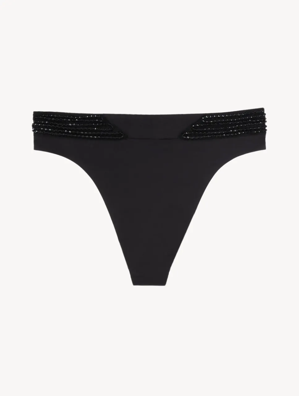 La Perla High-Waisted Brazilian Bikini Brief In With Beading< Bikinis