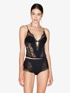 La Perla High-Waisted Brief With Leavers Lace< High-Waist