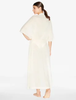 La Perla Kaftan In Champagne With Beading< Beach Coverups