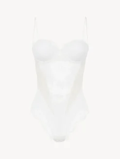 La Perla Lace Bodysuit In Natural< Bodysuits & Bustiers