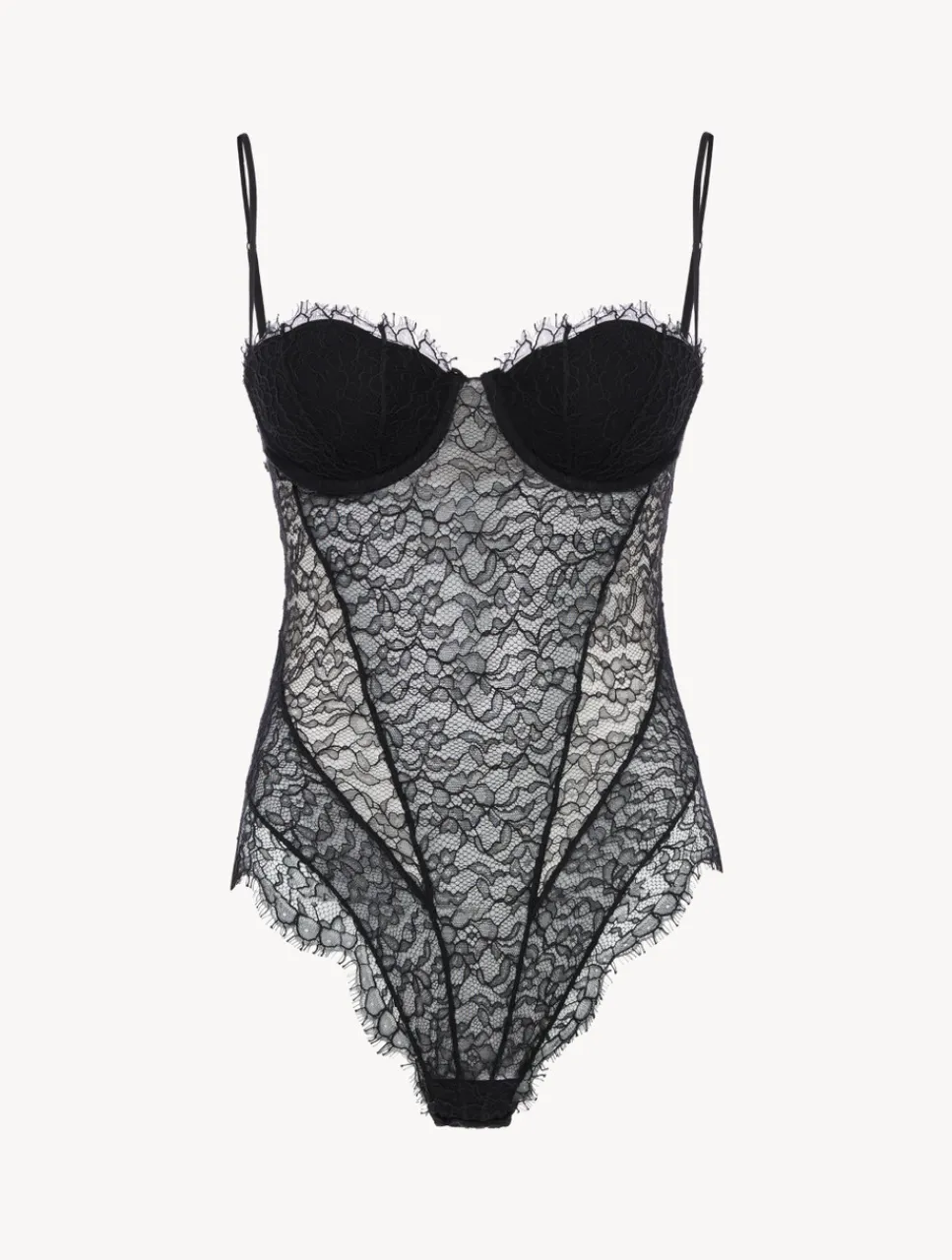 La Perla Lace Bodysuit In Onyx< Bodysuits & Bustiers