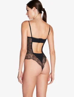 La Perla Lace Bodysuit In Onyx< Bodysuits & Bustiers