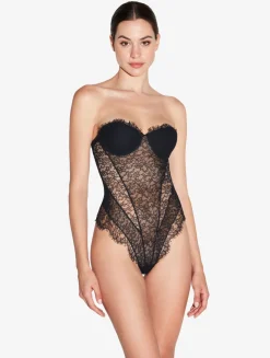 La Perla Lace Bodysuit In Onyx< Bodysuits & Bustiers