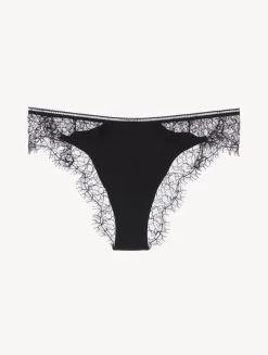 La Perla Lace Brazilian Briefs In Onyx< Brazilian