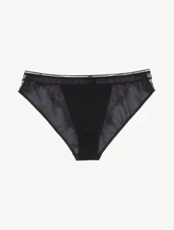 La Perla Lace Brief In Onyx< Mid-Rise