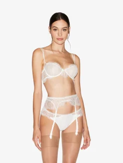 La Perla Lace Suspender Belt In Natural< Garter Belts