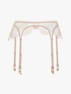 La Perla Lace Suspender Belt In Oak Blush< Garter Belts