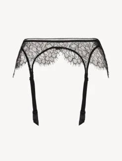 La Perla Lace Suspender Belt In Onyx< Garter Belts