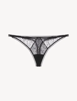 La Perla Lace Thong In Onyx< G String & Thong