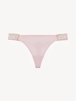 La Perla Lace Thong In Powder Pink And Sand< G String & Thong