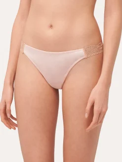 La Perla Lace Thong In Powder Pink And Sand< G String & Thong