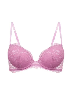 La Perla Lilac Rose Lace Push-up Bra< Padded|Push-Up