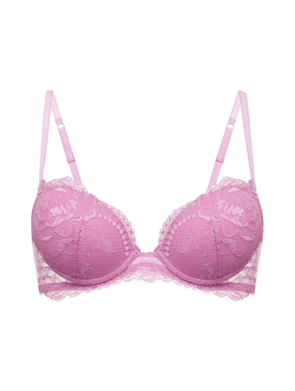 La Perla Lilac Rose Lace Push-up Bra< Padded|Push-Up