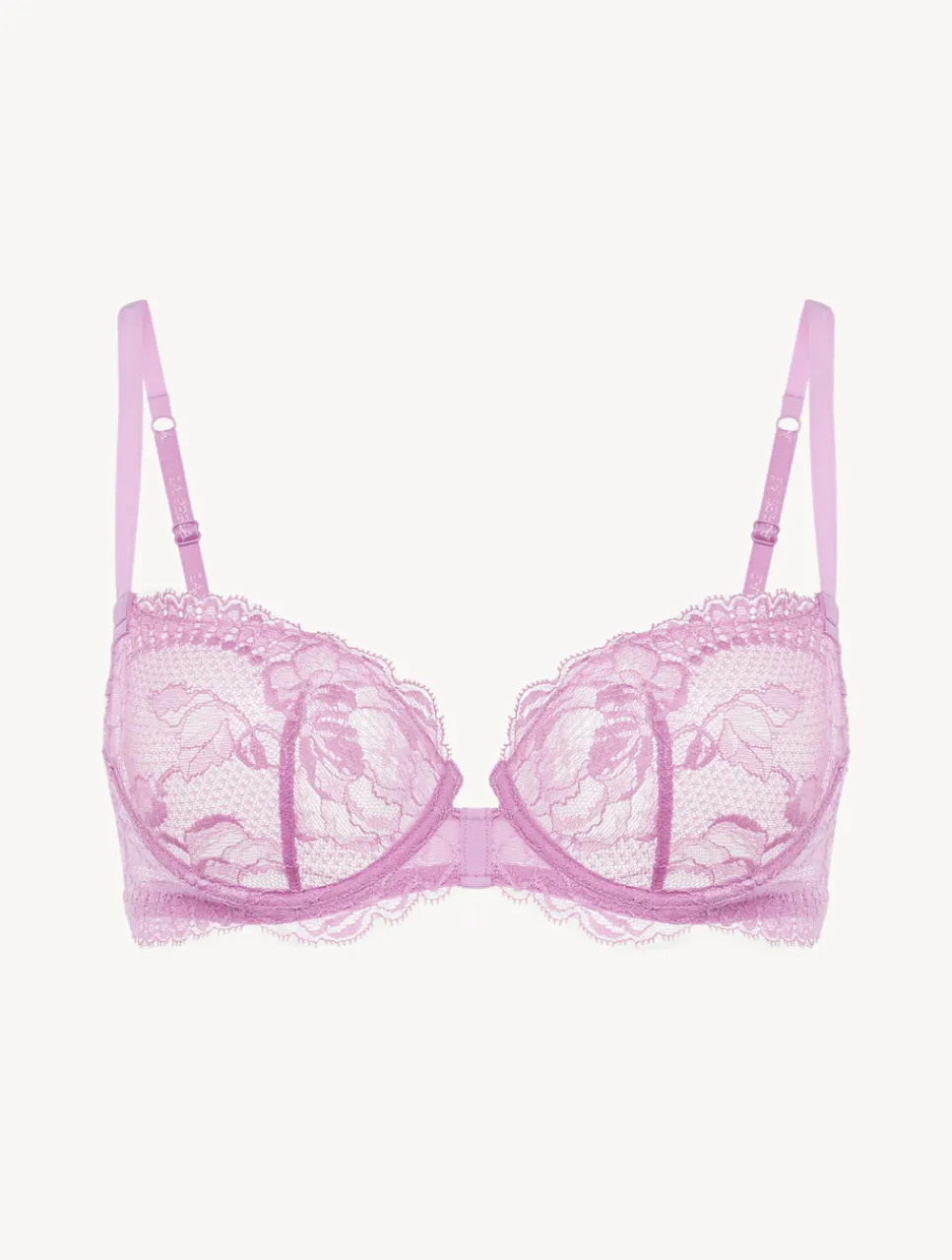 La Perla Lilac Rose Lace Balconette Bra< Balconette