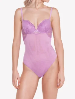 La Perla Lilac Rose Lace Bodysuit< Bodysuits & Bustiers