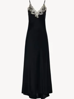 La Perla Long Nightgown In With Frastaglio< Slips & Dresses|Silk Sleepwear