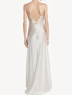 La Perla Long Nightgown In With Frastaglio< Slips & Dresses|Silk Sleepwear