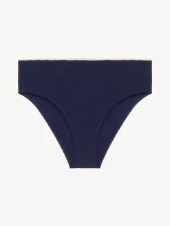 La Perla Monogram High Waist Bikini Brief In Navy< Bikinis