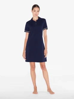 La Perla Monogram Polo Dress In Navy< Beach Coverups