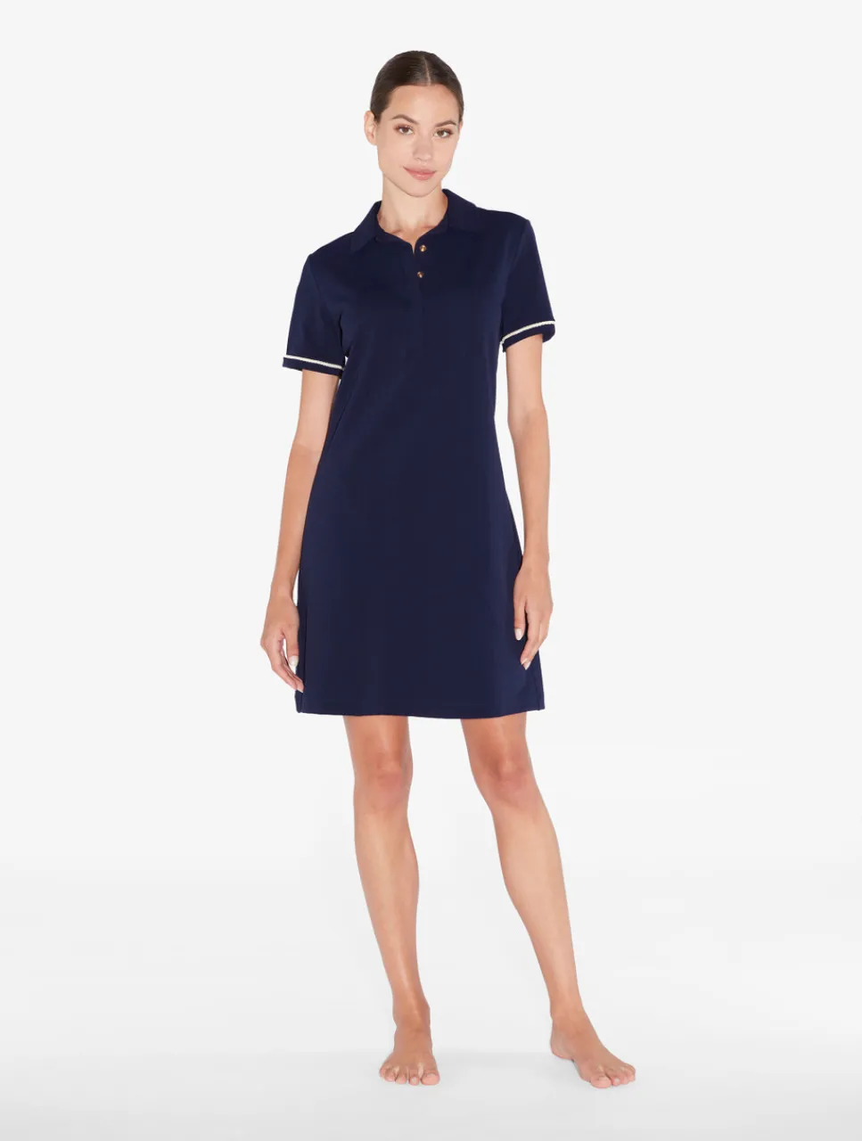 La Perla Monogram Polo Dress In Navy< Beach Coverups