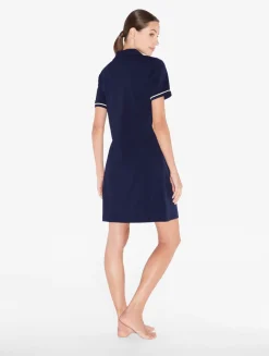 La Perla Monogram Polo Dress In Navy< Beach Coverups