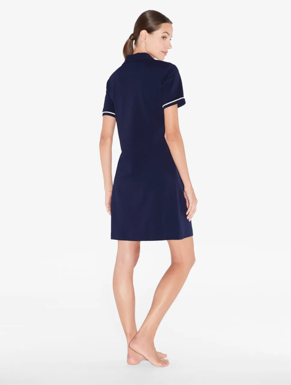 La Perla Monogram Polo Dress In Navy< Beach Coverups