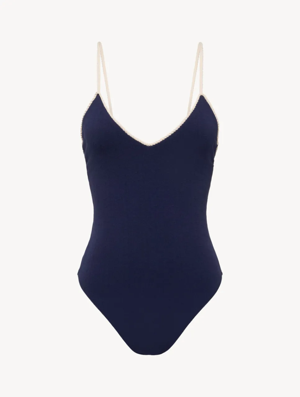 La Perla Monogram V-neck Swimsuit In Navy< One-Piece Bathing Suits