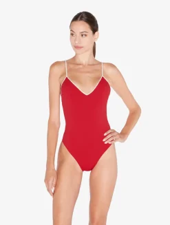 La Perla Monogram V-neck Swimsuit In< One-Piece Bathing Suits