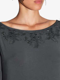 La Perla Nightdress In Charcoal< Pajamas|Loungewear