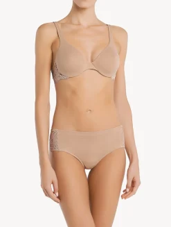 La Perla Lace And Cotton Underwired Bra< T-Shirt|Underwired