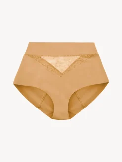 La Perla Lycra Control Fit High-waist Briefs With Chantilly Lace< High-Waist|Shapewear
