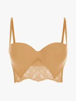 La Perla Lycra Strapless Brassiere With Chantilly Lace< Padded|Strapless & Multiway