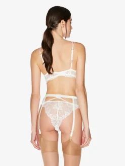 La Perla Off-white Lace Suspender Belt< Garter Belts