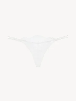La Perla Off-white Leavers Lace Thong< G String & Thong