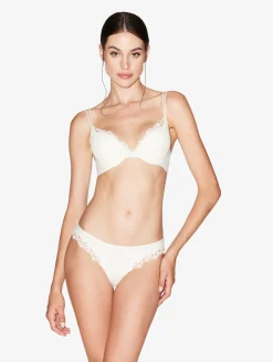 La Perla Off-white Macramé Push-up Bra< Padded|Push-Up