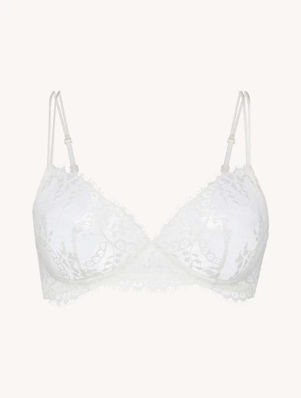 La Perla Off-white Non-wired Leavers Lace Bra< Wireless