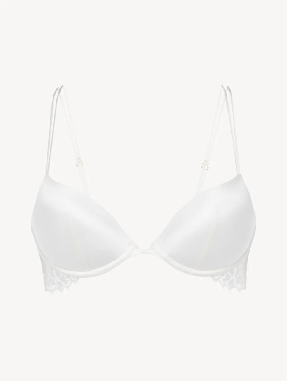 La Perla Off-white Padded Push-up Bra With Leavers Lace Trim< Padded|Push-Up