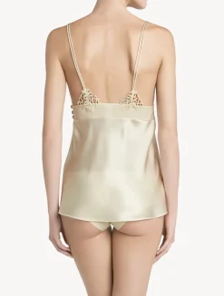La Perla Off-white Silk Camisole With Macramé< Camisoles|Pajamas