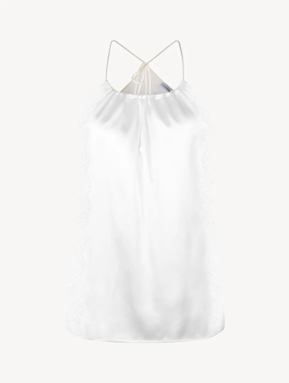 La Perla Off- Silk Halterneck Camisole With Leavers Lace Trim< Camisoles|Pajamas