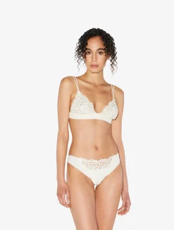 La Perla Off-white Thong With Macramé< G String & Thong
