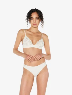La Perla Off-white Triangle Bra With Macramé< Triangle|Wireless