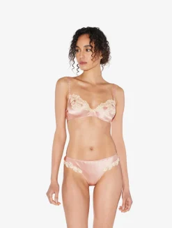 La Perla Silk Brazilian Briefs With Ivory Frastaglio< Brazilian